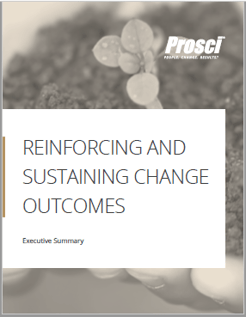 Reinforcing and Sustaining Change Outcomes